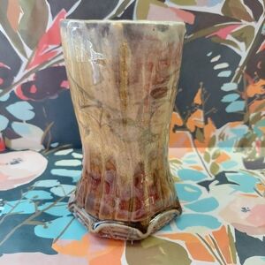 Gothic Halloween Bat Pottery Art Goblet Tumbler CAT